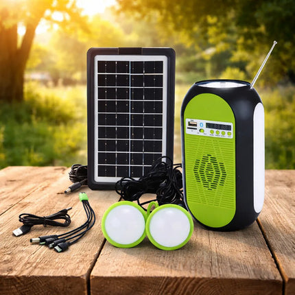 Kit Solar Emergencia Multifuncion Negro