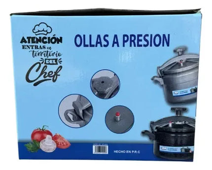 Olla A Presión 9 Litros Aluminio Negro