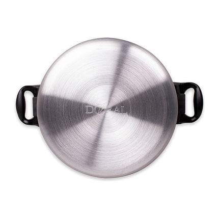 Olla A Presión 11 Litros Doral Fast Cook Aluminio 2 Válvulas Seguridad Plateado