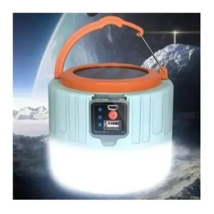 Lampara Solar De Camping Usb - Emergencia Multifuncional Blanco