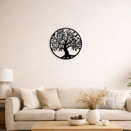 Cuadro Decorativo De Pared Árbol De La Vida 40 Cm Negro