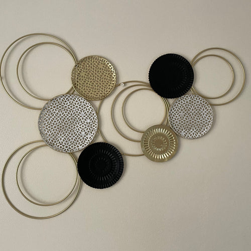 Adorno De Pared Colgante Diseño De Flores 64x40cm Unico Diseño