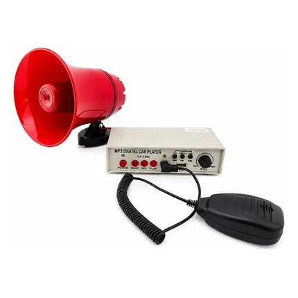 Megáfono Para Auto 12v Con Altavoz Grabadora Rojo