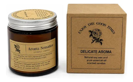 Portavela Giratorio + Vela Aromática Pack Dorado