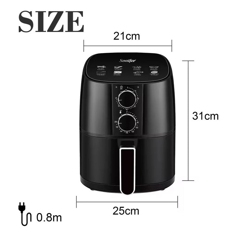 Freidora De Aire Digital 1400w 4.2l Color Negro Sf-1011 Negro