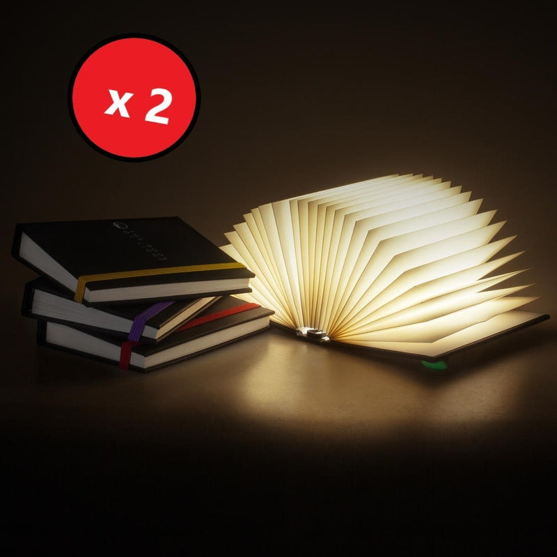 Pack 2 - Lampara Con Diseño De Libro  Rosado