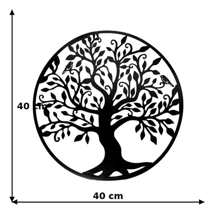 Cuadro Decorativo De Pared Árbol De La Vida 40 Cm Negro