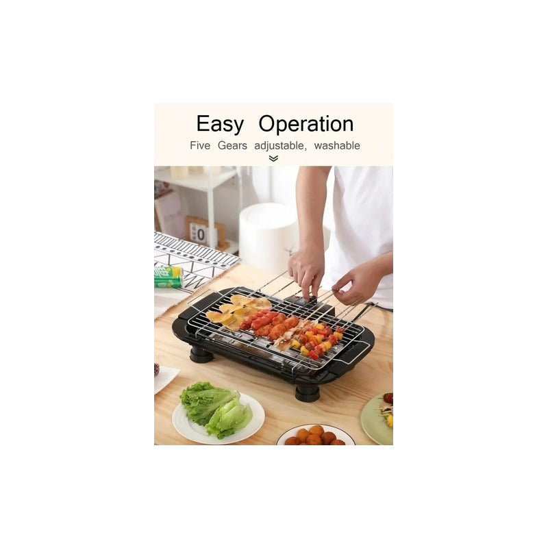 Parrillera Eléctrica 2000w Antiadherente Para Barbacoa
