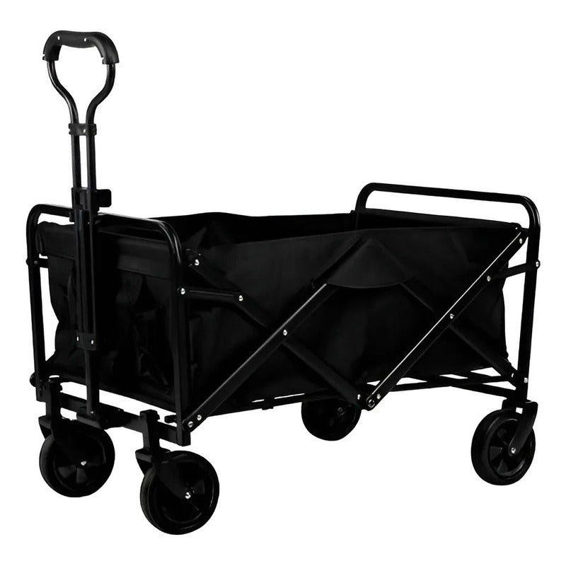 Carrito Para Compras Plegable Ideal Para El Camping Negro