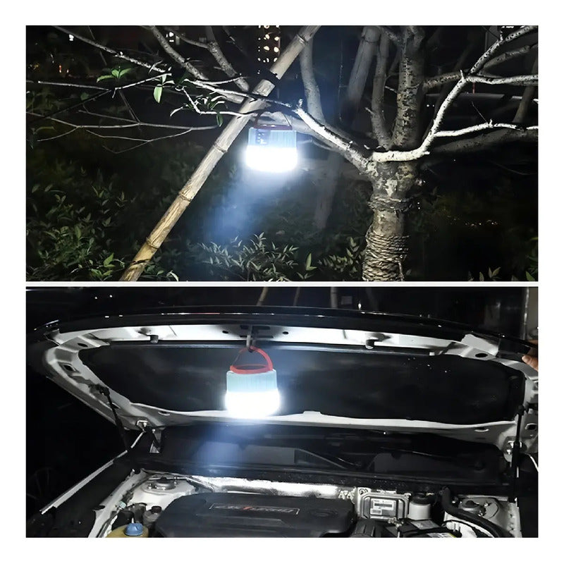 Lampara Linterna De Camping Led Solar Usb Recargable Color Negro