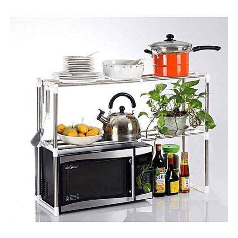 Estantería Organizador Multifuncional Armable 2 Niveles  Blanco