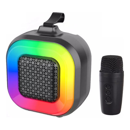 Parlante Portatil Bluetooth Karaoke Mini Con Microfono Negro