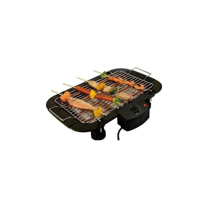 Parrilla Eléctrica Ba Ba Le De 2000w Antiadherente, Con Control De Temperatura Y Bandeja De Goteo Negro