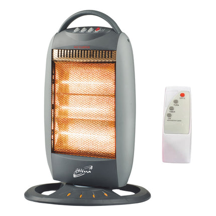 Estufa Eléctrica 3 Niveles 1200w  Oscilante (control Remoto) Gris