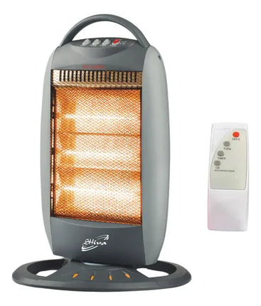 Estufa Eléctrica 3 Niveles 1200w  Oscilante (control Remoto) Gris