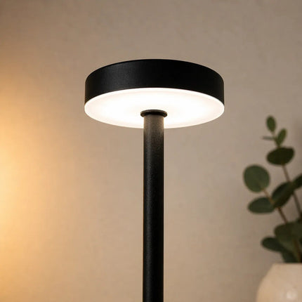 Lámpara Escritorio Inalámbrica Recargable Metal Con Led Negro