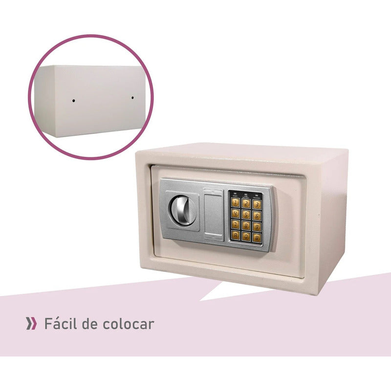 Caja Fuerte Digital Seguridad Con Llaves 31x20x20cm