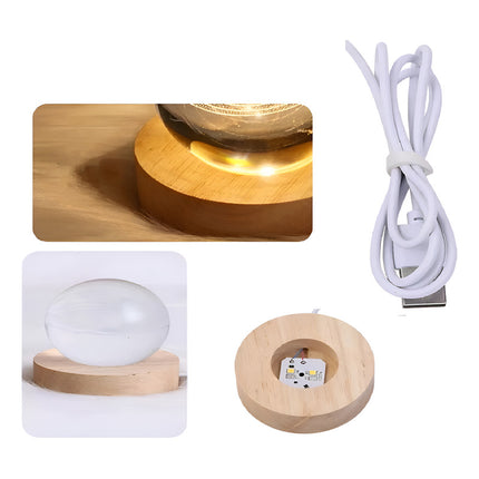 Lámpara 3 Led De Velador Distintos Modelos Galaxia Amarillo Nebula