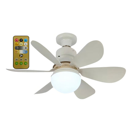 Luz De Ventilador De Techo Tricolor Con Mando A Distancia 42 Cm 1 Blanco Plástico 6