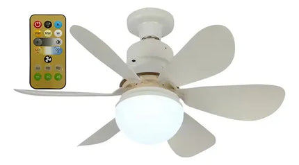 Ventilador De Techo Genérica Genérico Con 6 Aspas De Plástico Color Blanco Estructura Color Blanco, 42cm De Diámetro 1 42 Cm