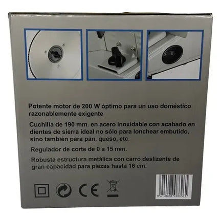 Cortadora De Cecinas/ Fiambres 200w