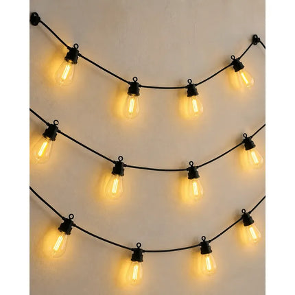 Guirnalda De Luces 10 Ampolletas Led 220v Negro