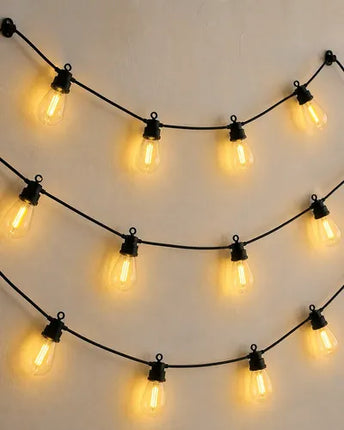 Guirnalda De Luces 10 Ampolletas Led 220v Negro