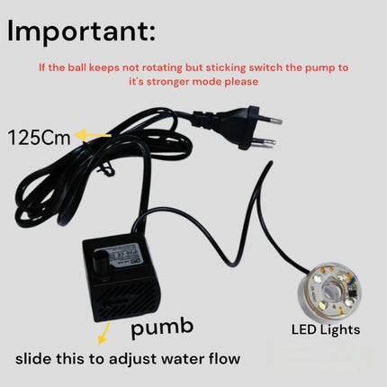 Fuente De Agua Decorativa Cascada Con Luz Led Pileta Gris Oscuro