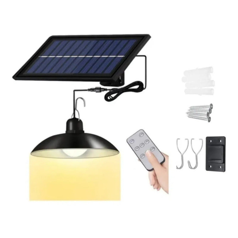 Lampara Solar Led Colgante 120w Plafon + Control