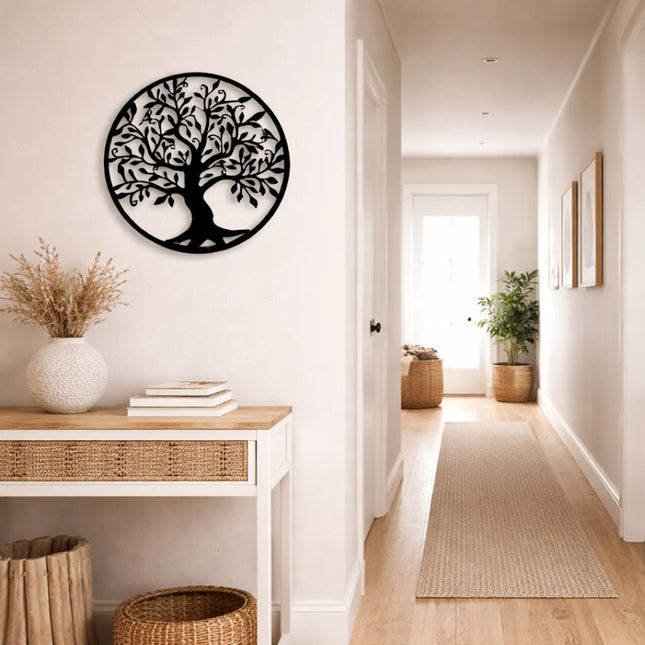 Cuadro Decorativo De Pared Árbol De La Vida 40 Cm Negro