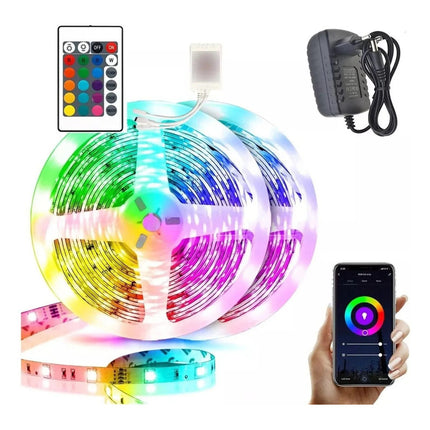 Tira De Luces Led Rrgb Bluetooth Músic 10 Metros Rgb