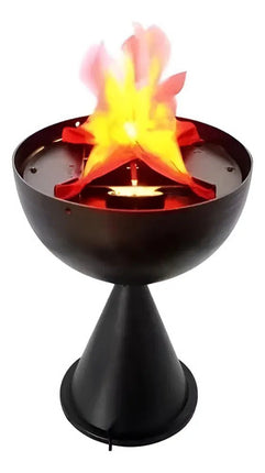 Lampara Antorcha Decorativa Con Llama Artificial Negro