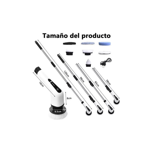 Cepillo Mopa Electrico Inalambrico Multiuso Para Hogar Blanco
