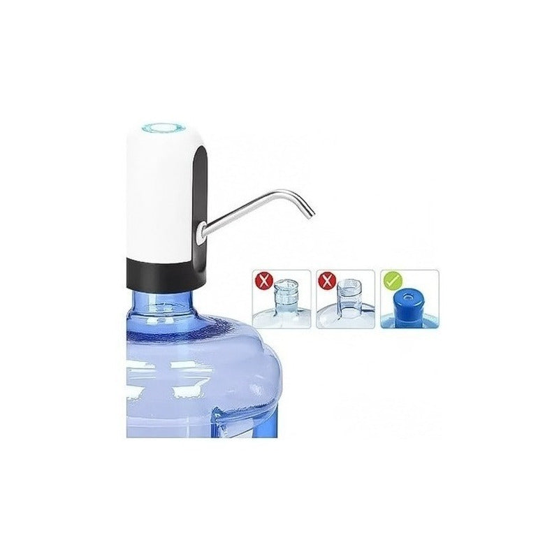 Dispensador Electrico De Agua Recargable Color Blanco