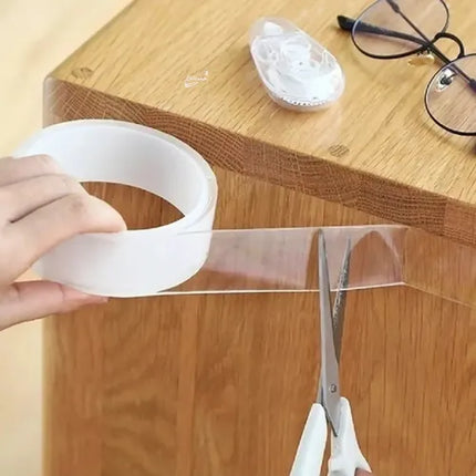 Cinta Adhesiva Mágica Multifunción Doble Contacto 3 Metros Blanco Lisa