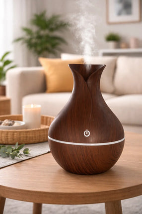 Humidificador Difusor Jarrón Aromatizante Con Luz Led Usb