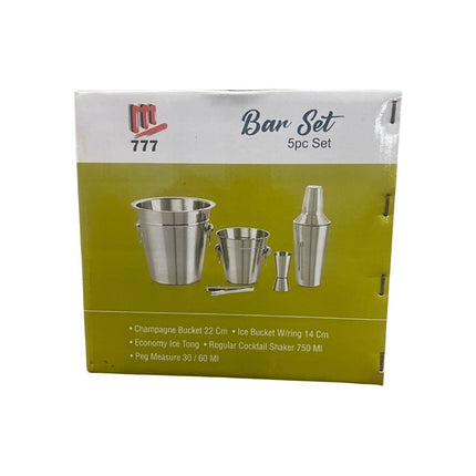 Set Coctelera 5 Pcs Bar Gris
