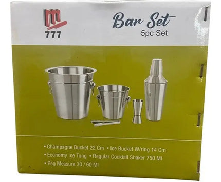 Set Coctelera 5 Pcs Bar Gris