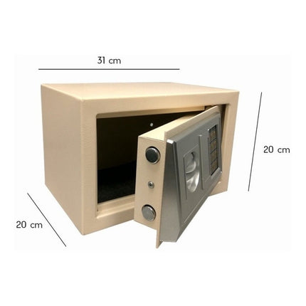 Caja Fuerte Digital Seguridad Con Llaves 31x20x20cm
