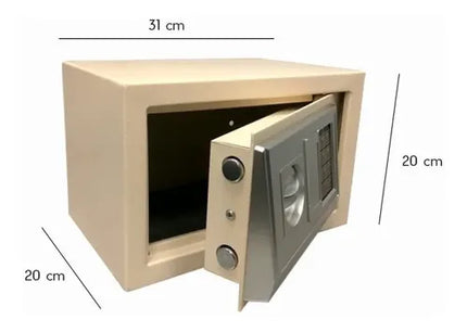 Caja Fuerte Digital Seguridad Con Llaves 31x20x20cm