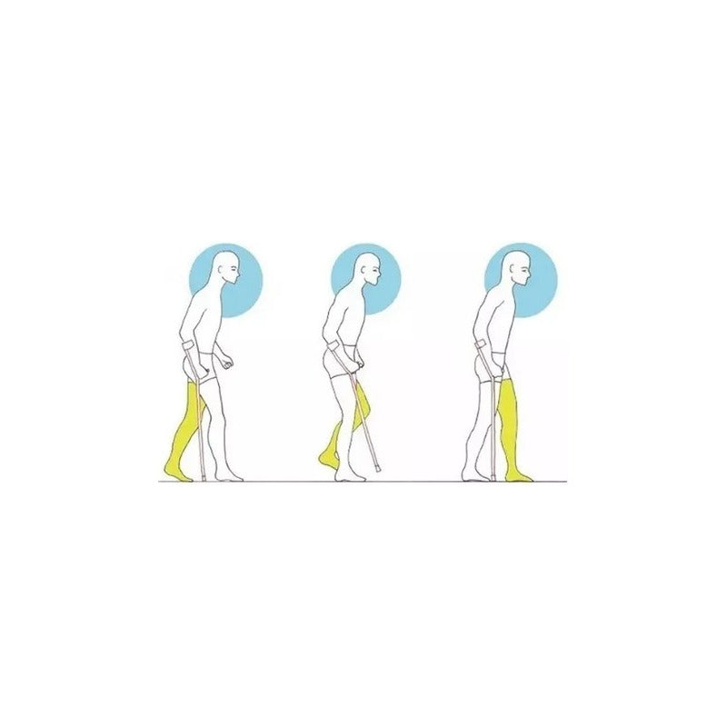 2 Bastes - Muleta Canadiense Regulable En Altura Plateado