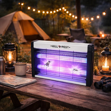 Lámpara Mata Insectos Eléctrica Atrapa Mosquitos Blanco