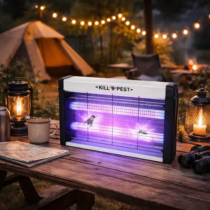 Lámpara Mata Insectos Eléctrica Atrapa Mosquitos Blanco