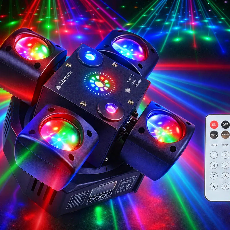 Cabeza Móvil Mini 4 Head Láser + Led 220v