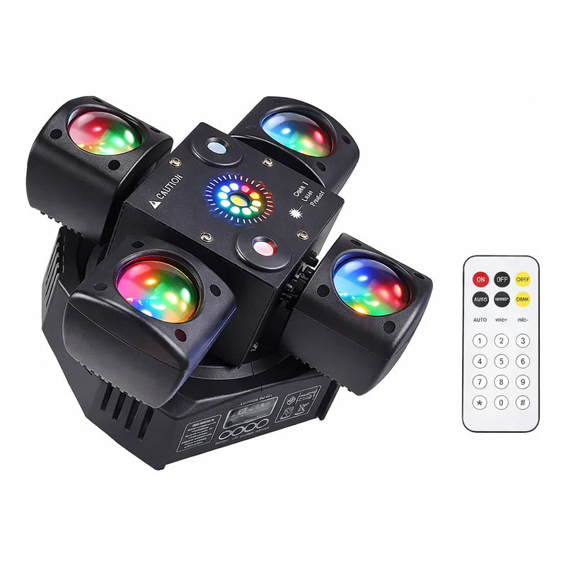 Cabeza Móvil Mini 4 Head Láser + Led 220v