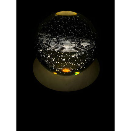 Lámpara De Mesa Bright Moon Crystal Ball, Luna, Sist Solar Sistema Solar