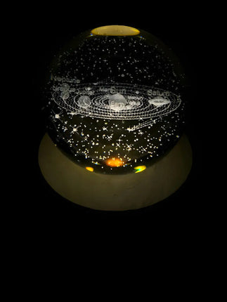 Lámpara De Mesa Bright Moon Crystal Ball, Luna, Sist Solar