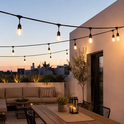 Guirnalda Solar 10 Luces Led  Decorativa 6,5 Metros Amarillo