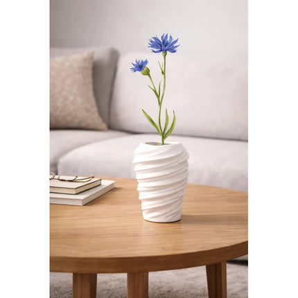 Florero Blanco De Cerámica Decorativos Para Mesa Oficina Blanco