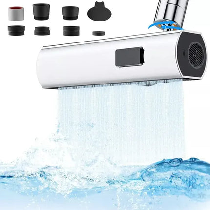 Llave Para Cocina Y Baño Adaptador Lavaplatos 3 Modos Plateado